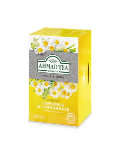 Ahmad Tea Camomile & Lemongrass, 20 Foil-Wrapped Teabags